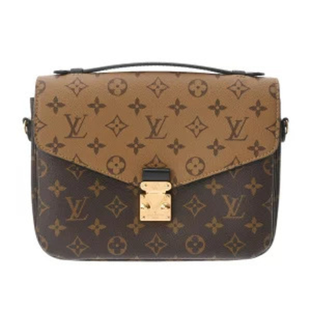 Louis Vuitton Monogram Reverse Pochette Metis Brown Canvas Handbag